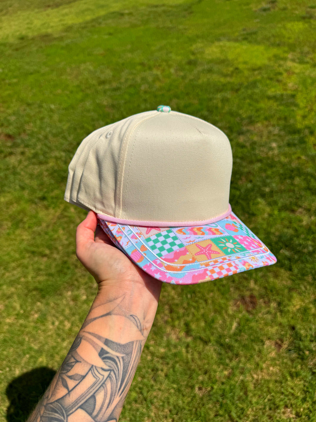 Blank Patchwork Hat for custom embroidery