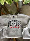 Polka Dot Pirates Baseball Applique Sweatshirt