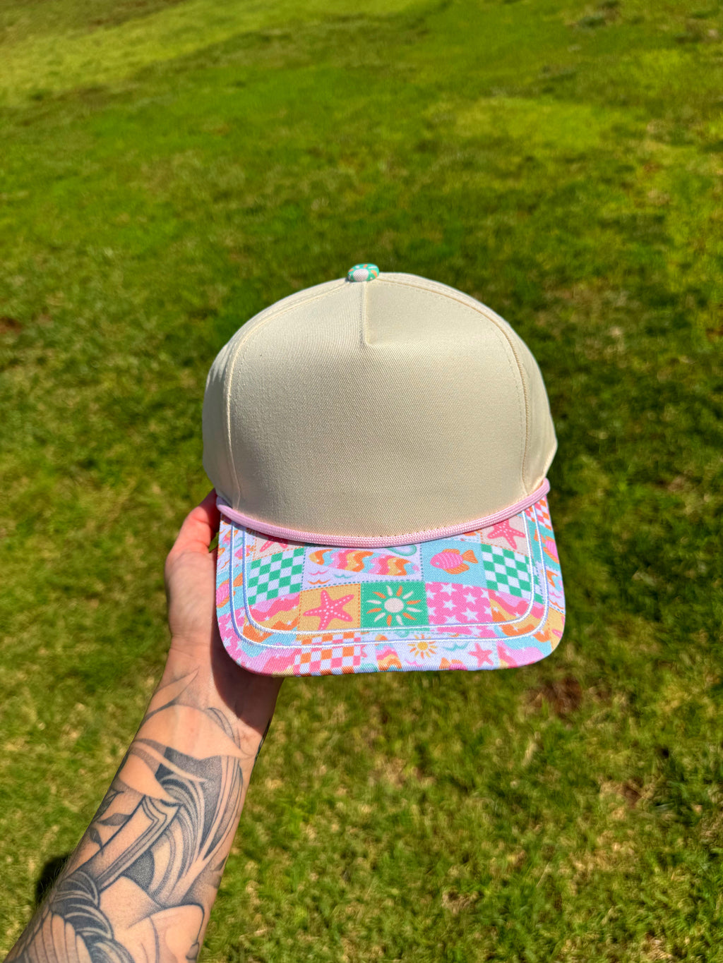 Blank Patchwork Hat for custom embroidery