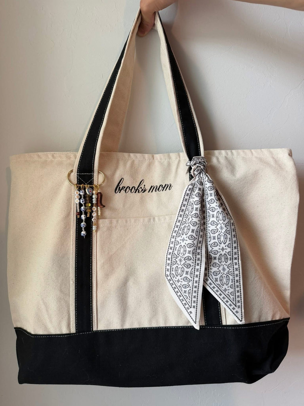 Zippered Canvas Tote