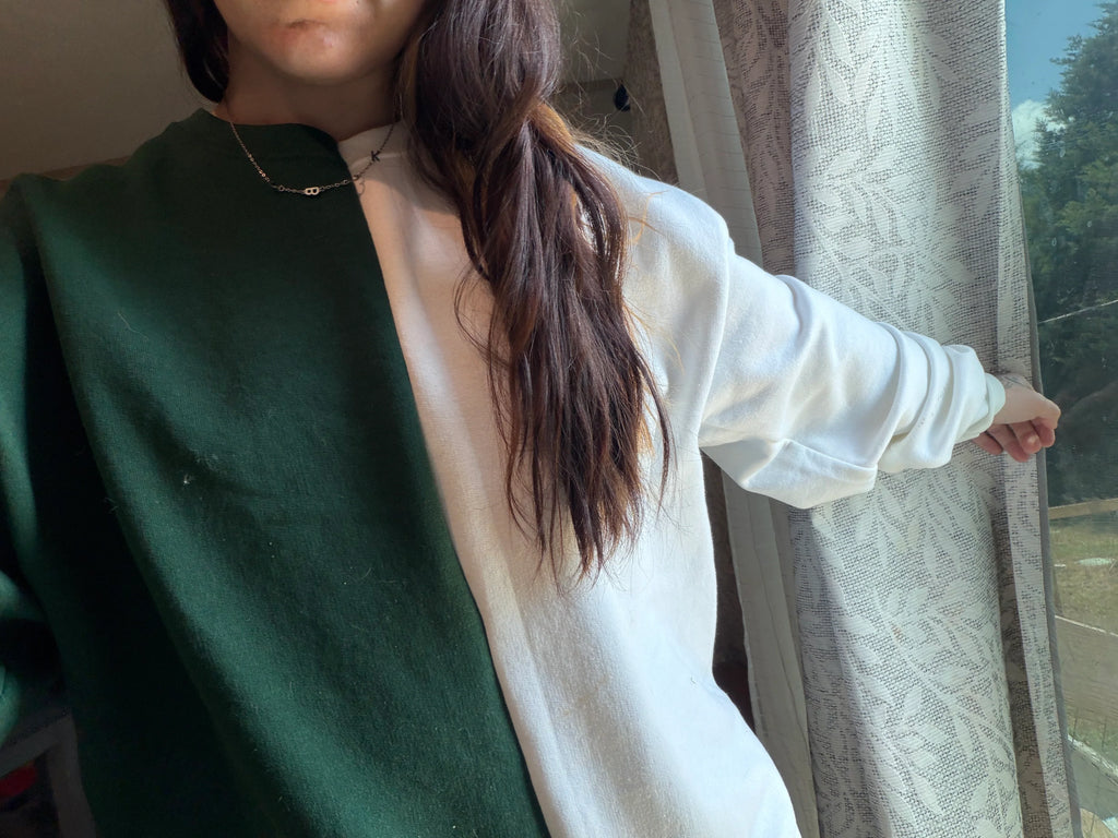 **PRE ORDER** Split Color Crewnecks WITH Embroidery